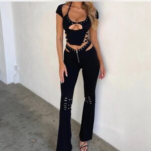 Outcast Clothing Sexy Co-ord Set in Black